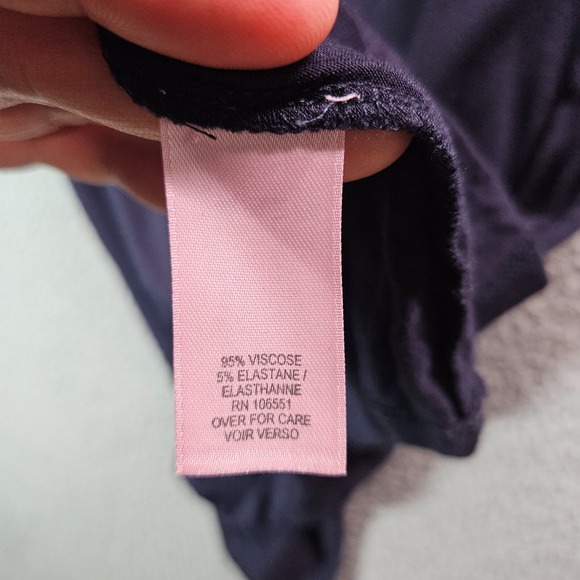 Calypso St. Barth Tee Top‎ Women Medium Fitted Long Sleeve Navy Blue - Picture 3 of 8